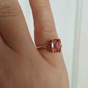 Salmon Topaz Ring